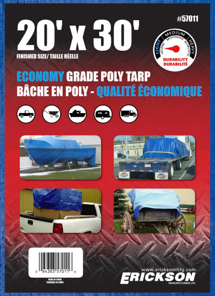 20 X 30 BLUE POLY TARP