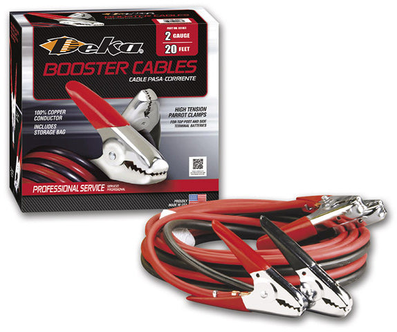 2GA X 20FT 100% Copper Jumper Cables