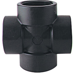 3/4" BLACK POLY PIPE CROSS