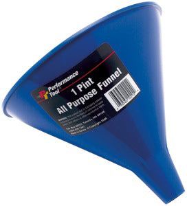 1 PINT PLASTIC FUNNEL-BLUE