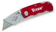 (12) FOLDING POCKET UTILITY KNIFE(RED)