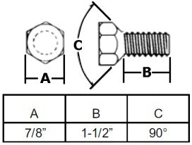 9/16-18X1-1/2  WHEEL BOLT