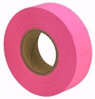 PINK GLO FLAG TAPE1-3/16" X 50 Y