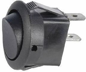 10 A. ROUND MINI ROCKER SWITCH