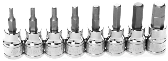 3/8" DR SAE HEX BIT SOCKET 8 PC SET