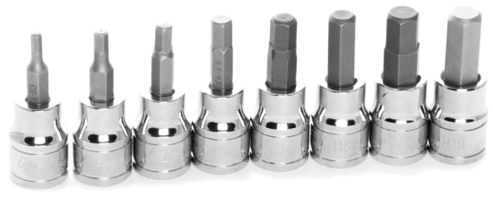 3/8" DR MET HEX BIT SOCKET 8 PC SET