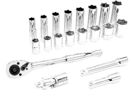 3/8" DR SAE SOCKET SET 20 PC