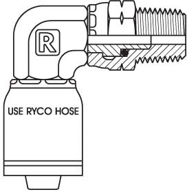 NPT MALE SWIVEL 90 BEND